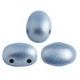 Cuentas de vidrio Samos® by Puca® - Metallic mat light blue 23980/79030